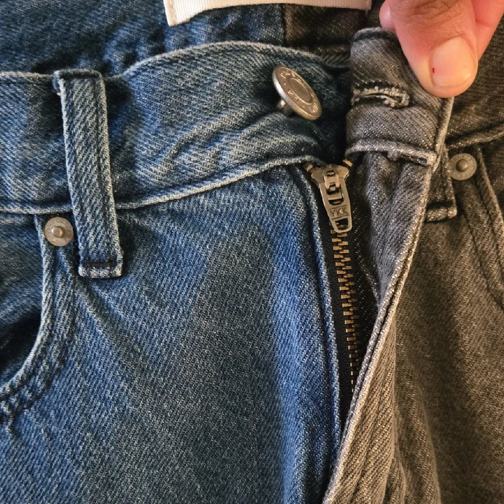 Pacsun Blue and Grey Skinny Jeans with Contrast Design